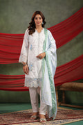 Ice Blue Embellished Cotton Pant Set