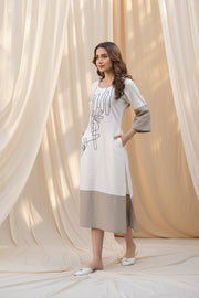 Ivory Muse Embroidered Dress
