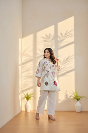 Off-White Folk Embroidered Co-Ord Set