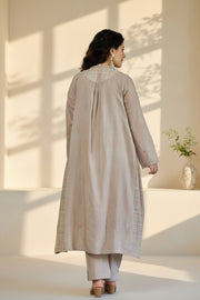 Taupe Floral Kurta Set