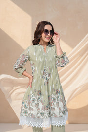 Sage Flora Printed Co-Ord Set
