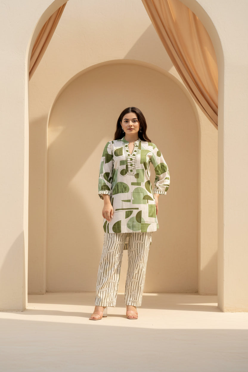 Sage Fusion Printed Co-Ord Set