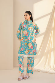 Aqua Blue Printed Co-ord Set