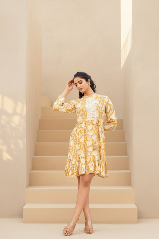Mustard Yellow Cotton Dress