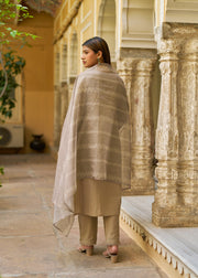 Taupe Brown Pant Set