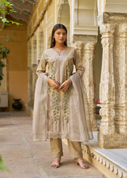 Taupe Brown Pant Set