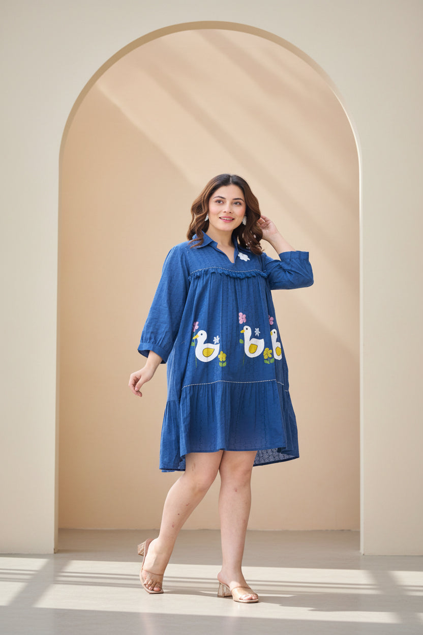 Azure Tales Cotton Dress