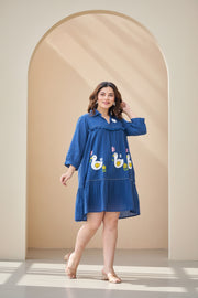 Azure Tales Cotton Dress