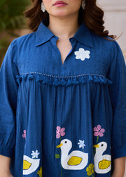 Azure Tales Cotton Dress