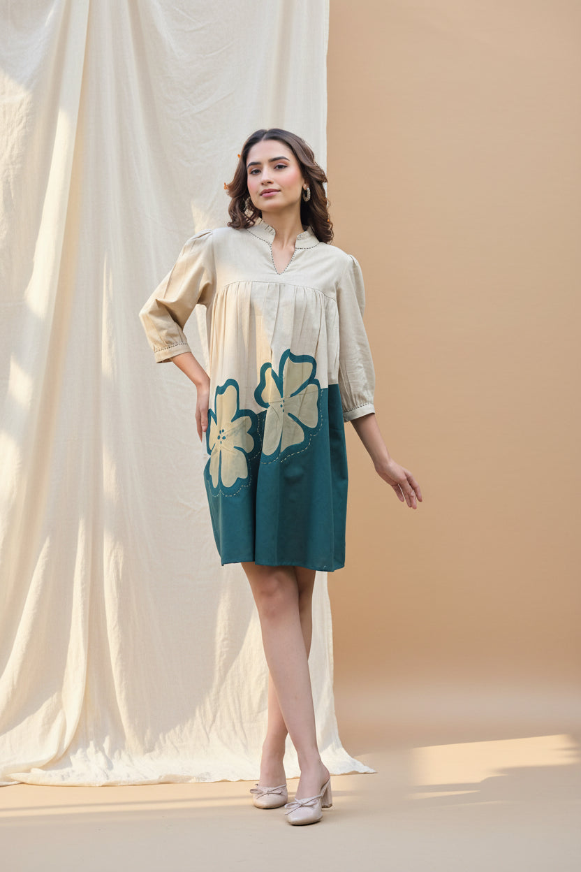 Green Bloom Printed Cotton Kurta Set