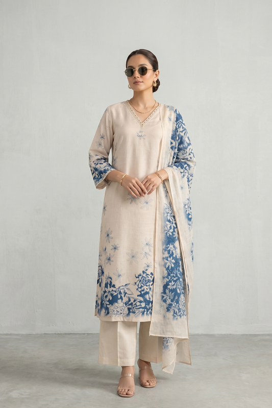 Cerulean Floral Pant Set