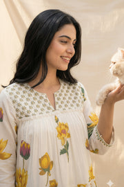 Butter Yellow Anarkali Set