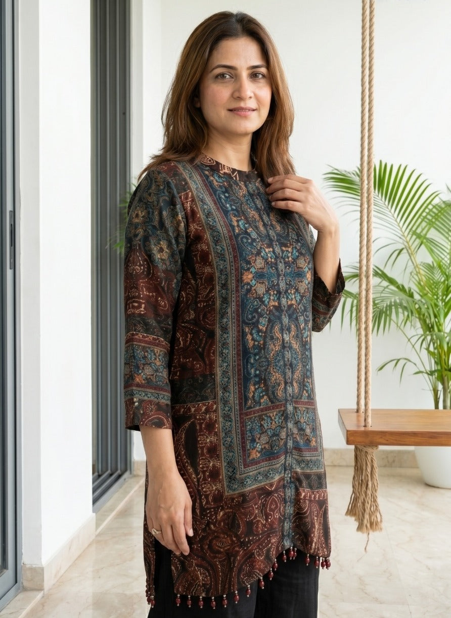 Brown Mosaic Co-Ord Set