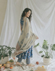 Indigo Floral Pant Set