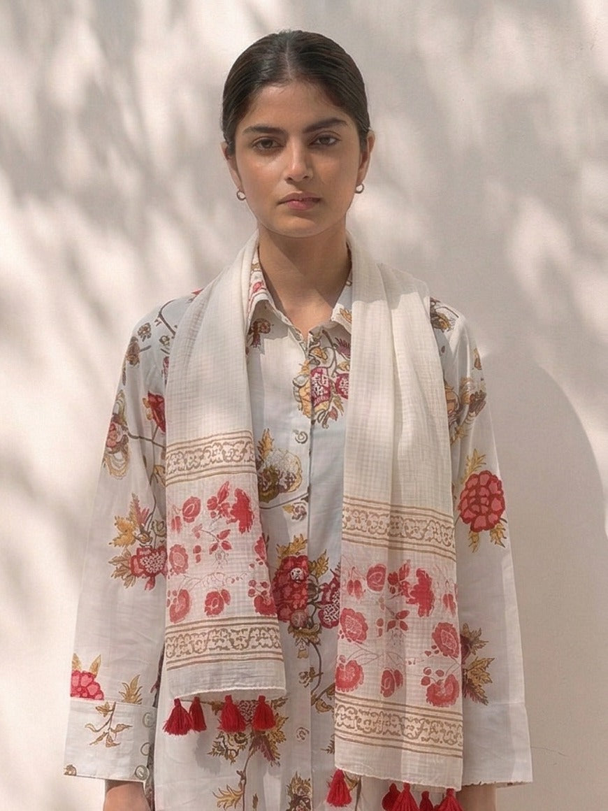 Ivory Flora Pant Set
